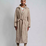 The Long Trench Coat Nylon Caqui