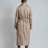 The Long Trench Coat Nylon Caqui