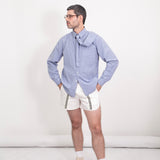 CAMISA OVER COTTON ORGANIC  LISTRAS DENIM