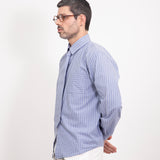 CAMISA OVER COTTON ORGANIC  LISTRAS DENIM